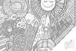  PontPöttyöző - Képregényváros Méret: 40x60cm, Keretezés: Keret nélkül (csak a vászon), Szín: Fekete