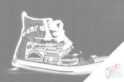  PontPöttyöző - Neon cípő Méret: 40x60cm, Keretezés: Keret nélkül (csak a vászon), Szín: Zöld