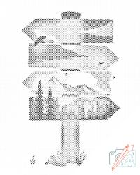  PontPöttyöző - Jelzőtábla Méret: 30x40cm, Keretezés: Keret nélkül (csak a vászon), Szín: Fekete