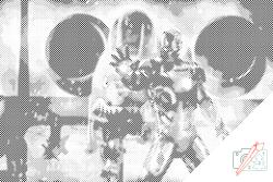  PontPöttyöző - Vasember Méret: 40x60cm, Keretezés: Keret nélkül (csak a vászon), Szín: Fekete