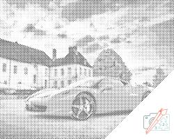 PontPöttyöző - Ferrari Méret: 40x50cm, Keretezés: Keret nélkül (csak a vászon), Szín: Zöld