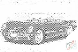  PontPöttyöző - Chevrolet Méret: 40x60cm, Keretezés: Keret nélkül (csak a vászon), Szín: Piros