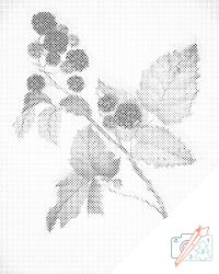  PontPöttyöző - Vintage szeder Méret: 40x50cm, Keretezés: Keret nélkül (csak a vászon), Szín: Kék