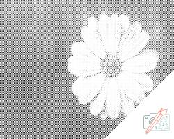  PontPöttyöző - Gerbera Méret: 30x40cm, Keretezés: Keret nélkül (csak a vászon), Szín: Fekete