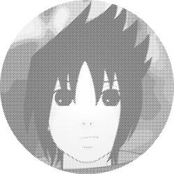 PontPöttyöző - Sasuke Uchiha Méret: 50x50cm, Keretezés: Kerek keret, Szín: Kék