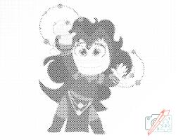  PontPöttyöző - Skarlát Boszorkány Méret: 30x40cm, Keretezés: Keret nélkül (csak a vászon), Szín: Piros