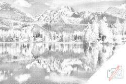  PontPöttyöző - Csorbató Méret: 40x60cm, Keretezés: Keret nélkül (csak a vászon), Szín: Zöld