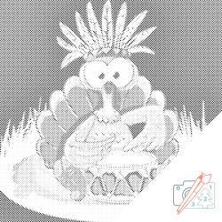  PontPöttyöző - Török dobos Méret: 50x50cm, Keretezés: Keret nélkül (csak a vászon), Szín: Fekete