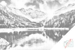 PontPöttyöző - Svájci Alpok Méret: 40x60cm, Keretezés: Keret nélkül (csak a vászon), Szín: Zöld