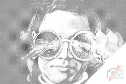  PontPöttyöző - Őrült tekintet Méret: 40x60cm, Keretezés: Keret nélkül (csak a vászon), Szín: Piros