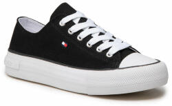 Tommy Hilfiger Teniși Tommy Hilfiger Low Cut Lace-Up Sneaker T3A4-32118-0890 S Black 999