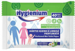 HYGIENIUM Hartie igienica umeda parfumata cu Aloe Vera si Musetel Family, 40 bucati, Hygienium