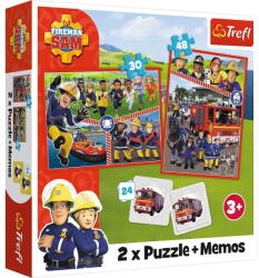Trefl 2in1 puzzle és memóriajáték - Sam a tűzoltó (93334)