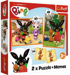 Trefl 2in1 puzzle és memóriajáték - Bing nyuszi barátai (93332)