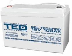 Ted Electric Acumulator pentru UPS sau panouri fotovoltaice AGM VRLA 12V 100Ah GEL M8 TED Battery Expert Holland TED12100 (TED12100 12v 100Ah)