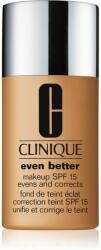 Clinique Even Better Makeup SPF 15 Evens and Corrects korrekciós alapozó SPF 15 árnyalat WN 100 Deep Honey 30 ml