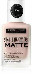 Revolution Relove Super Matte Foundation tartós matt alapozó árnyalat F4 24 ml