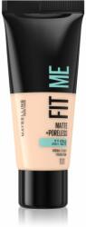 Maybelline New York Fit Me! Matte+Poreless pórusösszehúzó és mattító alapozó normál és olajos bőrre árnyalat 101 True Ivory 30 ml