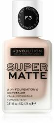 Revolution Relove Super Matte Foundation tartós matt alapozó árnyalat F3 24 ml