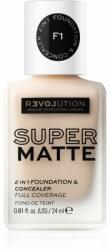 Revolution Relove Super Matte Foundation tartós matt alapozó árnyalat F1 24 ml