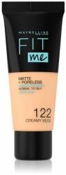 Maybelline New York Fit Me! Matte+Poreless pórusösszehúzó és mattító alapozó normál és olajos bőrre árnyalat 122 Creamy Beige 30 ml