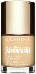 Clarins Skin Illusion Velvet mattító folyékony alapozó tápláló hatással árnyalat 100, 5W 30 ml