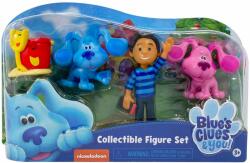 Blues Clues Set 4 figurine, Blues Clues and You, Blue, Magenta, Josh si Shovel and Pail Figurina