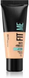 Maybelline New York Fit Me! Matte+Poreless pórusösszehúzó és mattító alapozó normál és olajos bőrre árnyalat 115 Ivory 30 ml