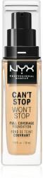 NYX Professional Makeup Can't Stop Won't Stop Full Coverage Foundation Magas fedésű alapozó árnyalat 07 Natural 30 ml