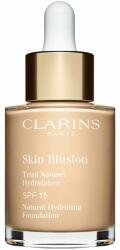 Clarins Skin Illusion Natural Hydrating Foundation világosító hidratáló make-up SPF 15 árnyalat 101W Linen 30 ml