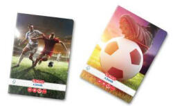 Herlitz Caiet Herlitz A4, 80 file, 70g/mp, dictando, colturi rotunjite, Motiv Fotbal (9488010)