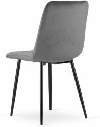 Mercaton Skandináv stílusú szék, , Lava, bársony, fém, szürke és fekete, 4 (MCTART-3460_1)