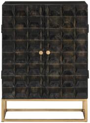 vidaXL Servantă, negru, 55x34x75 cm, lemn masiv de mango și fier (351679) Comoda
