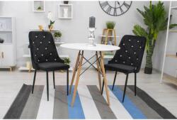 Mercaton Skandináv stílusú szék, Amore, bársony, fém, fekete, 48x56x93 cm, (MCTART-3506_1)