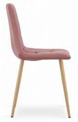 Mercaton Skandináv stílusú szék, Kara, bársony, fa, rózsaszín, 44.5x50.5x87 cm (MCTART-3787_1)
