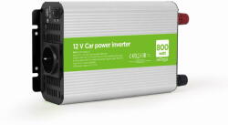Gembird EG-PWC800-01 power adapter/inverter Auto 800W Aluminium, Black (EG-PWC800-01)