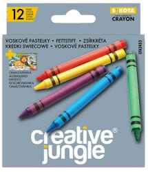 Creative Jungle Zsírkréta CREATIVE JUNGLE Grey kerek hegyezett 12 színű (CFA2452) - homeofficeshop