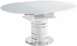  Zamon K75_160 szétnyitható Étkezőasztal - ezüst-fehér fényes (0000205719)