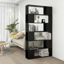 vidaXL Bibliotecă/Separator cameră, negru, 100x24x188 cm (3082072) - comfy