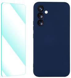 ENKAY SET Husa din silicon si sticla 2D Samsung Galaxy A54 5G albastru