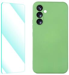 ENKAY SET Husa din silicon si sticla 2D Samsung Galaxy A54 5G verde deschis