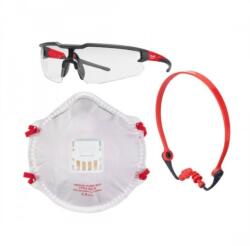 Milwaukee munkavédelmi csomag ( védőszemüveg, pormaszk, füldugó) (4932492068)