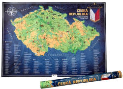 Csehország kaparós térkép 82 x 59 cm