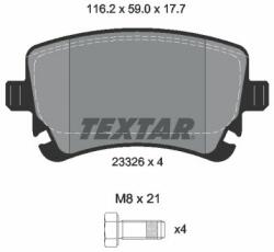 TEXTAR set placute frana, frana disc TEXTAR Q+ 2332611 (2332611)