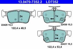 ATE set placute frana, frana disc ATE Ceramic 13.0470-7352.2 (13.0470-7352.2)