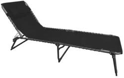 Strend Pro Sezlong pentru gradina, metalic, reglabil, negru, 190x58x28 cm, Veracruz