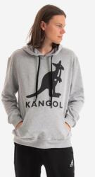 Kangol pamut melegítőfelső fekete, nyomott mintás, kapucnis - szürke XL