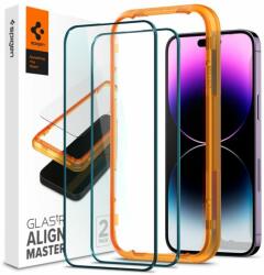 Spigen AlignMaster Glas. tR Apple iPhone 14 Pro Max Edzett Üveg kijelzővédő fólia (2 db) (AGL05204)