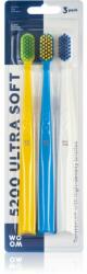 woom Toothbrush 5200 Ultra Soft periuțe de dinți 3 buc