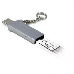 Inter-Tech Card Reader Inter-Tech USB-C, OTG, Silver (88885469)